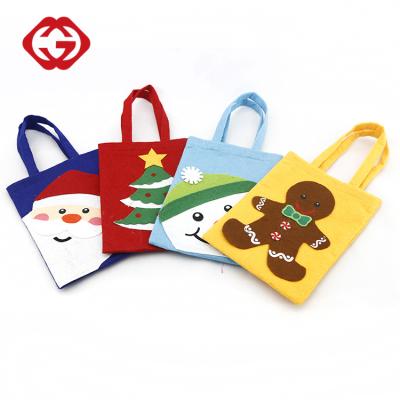 China AZO Free/Durable& Creative Reusable/Heavy Duty/Eco-Friendly Christmas Decor Handbag Candy Bags Santa Claus Snowman Gift Felt Bag for sale