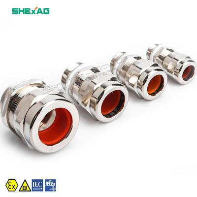 China Free sample m5 m6 steel wire armor brass cable gland for sale