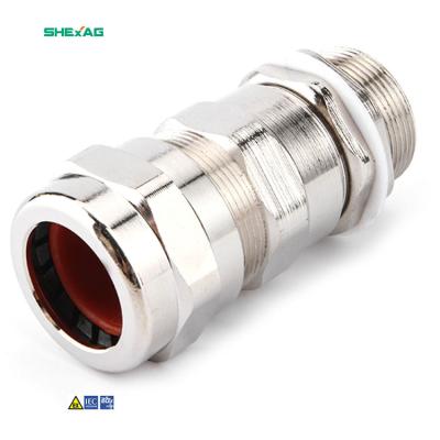 China ATEX Good Quality Brass Compression Double Compression Explosion Proof Brass Cable Gland Price m32 for sale