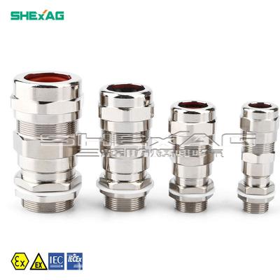 China Free Sample Brass Atex ip66 IEC Certified Armored Explosion Proof Cable Glands From China for sale