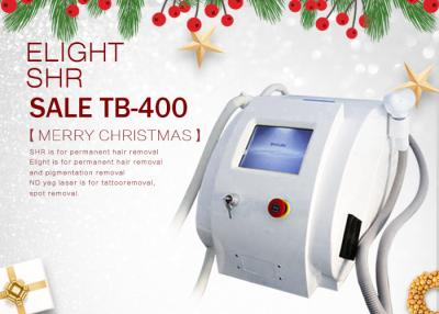 China E-luz + IPL + ND YAG laser + máquina multifuncional bipolar de la belleza del RF con la pantalla táctil en venta