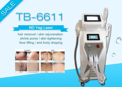 China Crystal Sapphire E-light IPL RF / IPL Hair Removal Nd Yag Laser Tattoo Removal Face Lifting Machine for sale