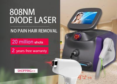 China Sistema del retiro del pelo del laser del salón/máquina portátil del laser de la depilación de los dispositivos del retiro del pelo del laser 808nm del diodo en venta