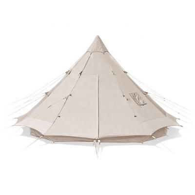 China Oxford Outdoor Luxury Waterproof Material Windproof Outdoor Camping Bell Tent Extended Type For 4 Season for sale