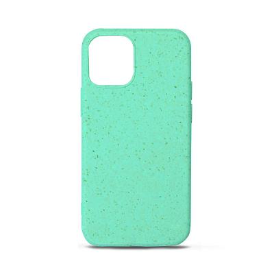 China Ambient anti-drop all cell phone color back cover biodegradable pure wheat-straw material for iphone for sale