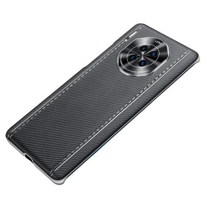 China High Quality Anti-drop Anti-fall Case Plating Carbon Fiber Pattern Leather Phone Case For Huawei mate30/huaweimate30pro/huaweimate40RS for sale