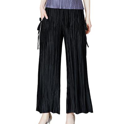 China Anti-wrinkle casual jumpsuits 2021 new pencil pants pleated solid color loose women pants for sale