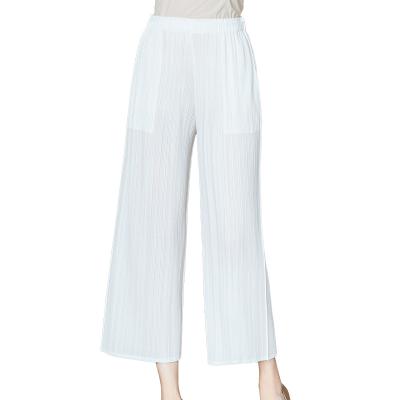 China Anti-wrinkle summer new women's wide-leg pencil pants 2021 new pleated pants are solid color slim casual wear for sale