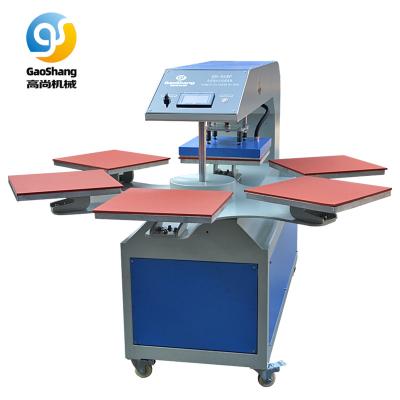 China Chinese Automatic Hobby T-shirt DIY Heat Sublimation Heat Press Maker 6 Station T-shirt Press Maker 6 Fusing Machine for sale