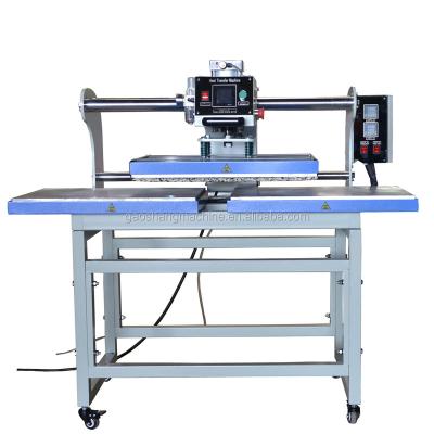 China Pneumatic Embroidery Bottom Thermal Plates Embroidery Patch Heat Press Rubber Stripping Machine 40*60cm for sale