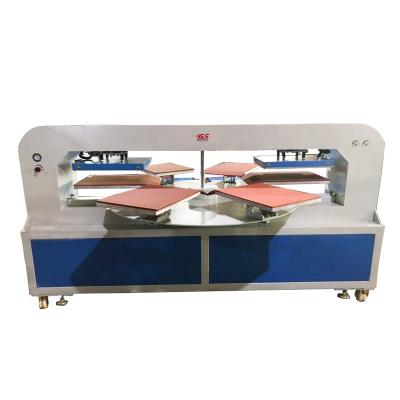 China Personalized Custom Automatic PLC Pneumatic Heater Tray Six Double Stations 40*60 Heat Press Machine T-Shirt for sale