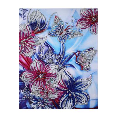 China 5d Diamond Painting Fine Flowers And Diy Modern Butterflies Diy Drill Handmade Special Shaped Diamond Embroidery Modern Home Wall Art for sale