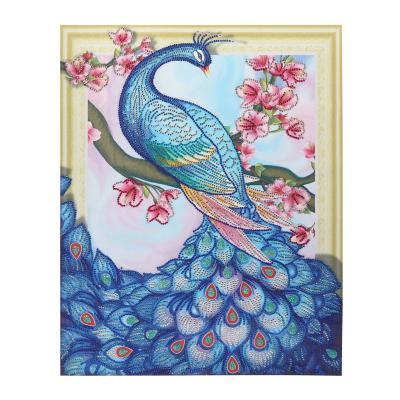 China Europe New Arrival Diamond Painting Elegant Peacock Crystal Special Shaped Partial Art Diamond Embroidery Living Room Wall Decor for sale