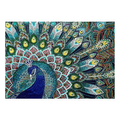 China New listing 5d Diamond Painting Beautiful Peacock Special animal from Europe shaped drill canvas Diamond Embroidery Kits For Adults for sale