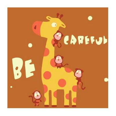 China Cartoon Children Oil Painting By Numbers On Canvas Diy Digital Painting Cartoon Giraffe Children Indoor Gifts for sale