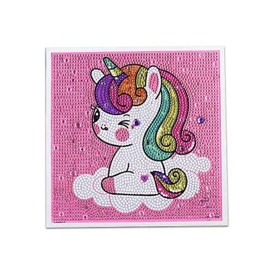 China Cartoon Diy Diamond Painting Winds Smiling Pony With Frame Diamond Picture Home Tabletop Wall Decor Art for sale