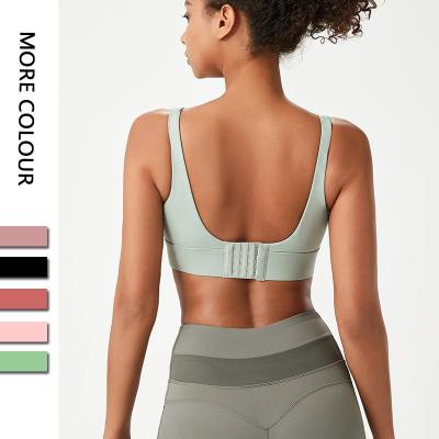 China Plus Size Breathable Adjustable Yoga Bra Naked Feeling Nylon Spandex Ladies Running Sports Bra Fitness Yoga Wear For Women for sale