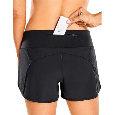 China New Fitness Sportswear Breathable High Waisted Workout Quick Dry Lightweight Plus Size Sports Yoga Running Shorts With Pocket for sale