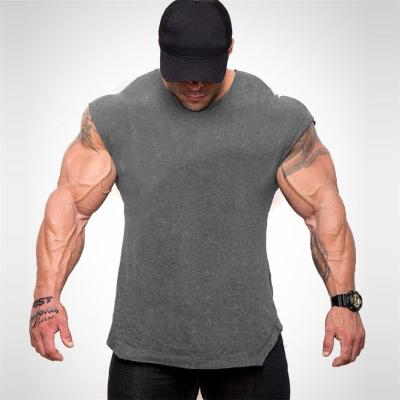 China New Arrival Summer Men's Breathable Sleeveless Sweatshirts Breathable Quick Dry Solid Plus Size Workout Fitness T-shirts for sale