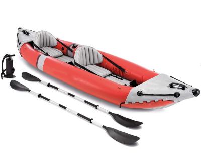 China Fishing Kayak Traveling Kayak Hot Sale New PVC Hull High Quality Nylon Bladder Two People Inflatable Fishing Kayak With Seat For Sale for sale