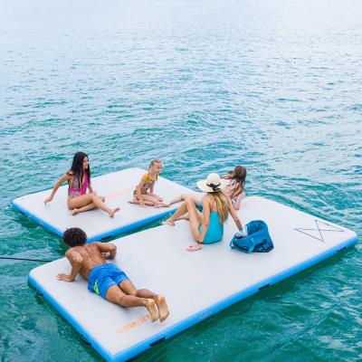 China PVC Factory Direct Sale Inflatable Water Cushion Dock Inflatable Pontoon Inflatable Water Floating Platform for sale