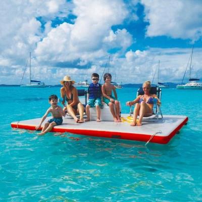 China 2021 Hot Selling High Quality PVC Water Deck Leisure Inflatable Island Dock Offshore Inflatable Dock Fishing Platform for sale