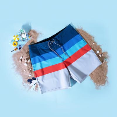 China Custom Made Summer Mens Swim Trunks Anti-Wrinkle Recyclable Fabric Comfortable Quick Dry Beach Shorts for sale