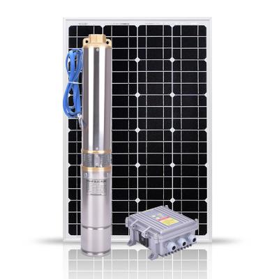 China Developing World Water Solutions 4 Inch Stainless Steel Solar DC Submersible Pump For Irrigation for sale