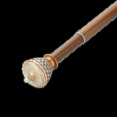 China Traditional Home Decorative Adjustable Corner Window Curtain Tension Rod Gold Curtain Rod for sale