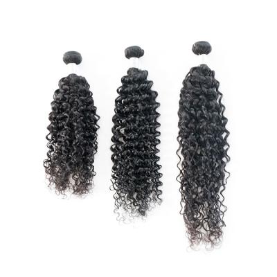 China Double Machines Non-Chemical KAMA Hair Weft Extensions 12 Inches Natural Black Black for sale