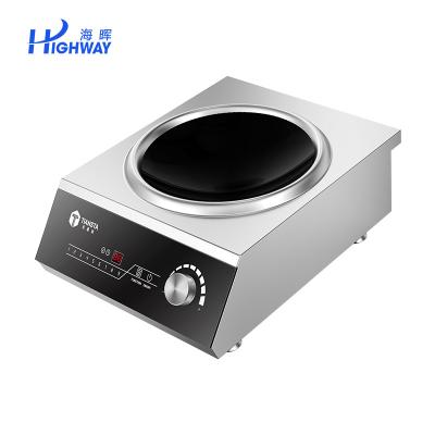 China Hotel Commercial Electric Induction Cooktop Concave 3500 Watt Induction Wok Table Top Induction Cooker for sale