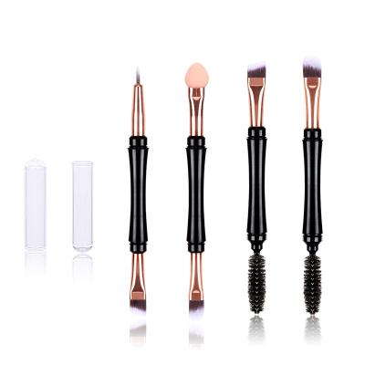 China Eye Brush 2 in 1 Double Sided Mascara Eyelash Makeup Eyebrow Angled Brush Double Sided Spoolie Brush High Quality for sale