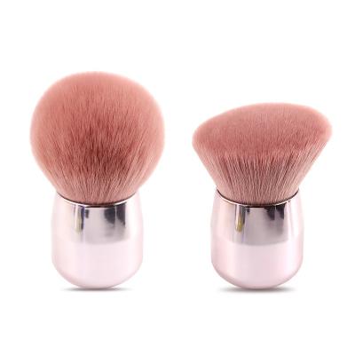 China Rose Gold Abs Handle Material Mushroom Face Brush Factory Price Mushroom Makeup Brush Travel Makeup Brush Travel Set Bag for sale