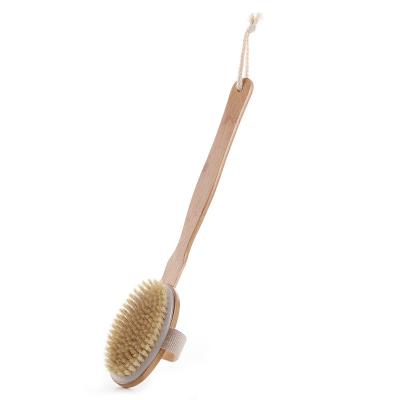 China EXFOLIATE Long Handle Eco-friendly Natural Bath Brush Detachable Boar Design Massage Bath Brush Body Care Brush for sale