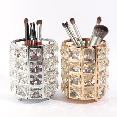 China Fashion New Arrival Luxury Crystal Diamond Cosmetic Makeup Brush Holder For Personal Use Storage for sale