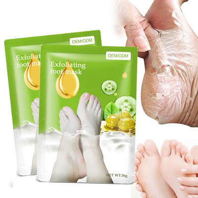 China Hydration OEM/ODM Customized Foot Exfoliation Peeling Nourishing Aloe Vera Foot Treatment Sock Hydraulic Peeling Mask High Quality for sale