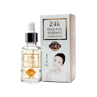 China OEM 24K Gold Anti Aging Serum Private Label 24K Whitening Moisturize Foil Facial Serum Essence Oil Liquid Original 30ml for sale