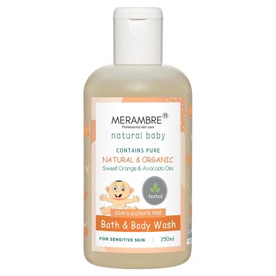 China OEM Private Label Organic Natural Baby Whitening Contains Oil Free Pure Soap Sweet Orange Avocado Body Wash Bath Detergent Baby Shower for sale