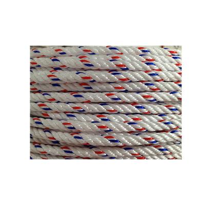 China Supplier Cheap Price High Tenacity 14mm 3 Twisted Rope 12mm Colored Strands PP Rope For Fishing for sale