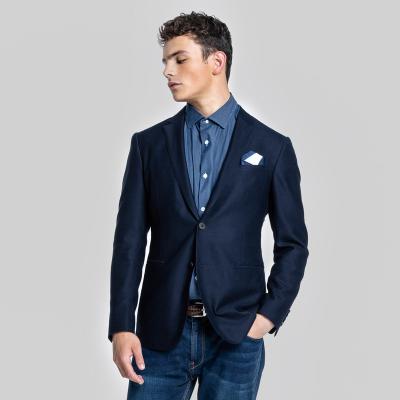 China High Quality Breathable Slim Fit Business Cotton Wool Formal Men Suits Jacket Blazers for sale