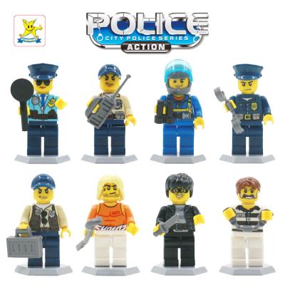 China DIY TOY Police Model Toy Environmental Block Plastic Building Toy For Kids for sale