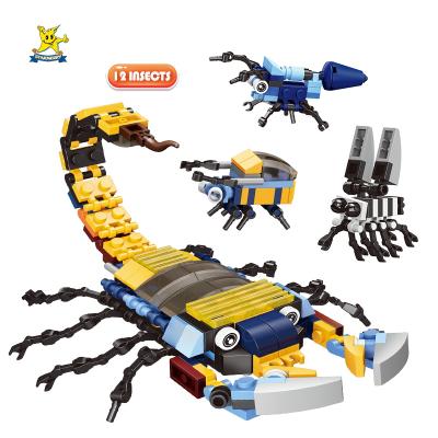 China DIY TOY Factory Direct Selling 12 in 1 New Product Compatible with Legoing Insect Building Block Toys for Children for sale