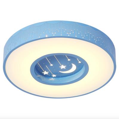 China Outdoor Mounted Blue Round Shape Kids Room Ceiling Light Fixture for sale