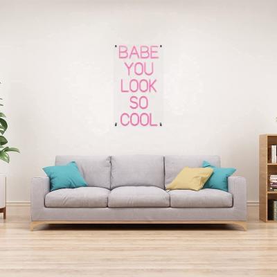 China Babe You Look So Cool Buildings Premium 20 High Quality Inch Pink LED Neon Sign for sale