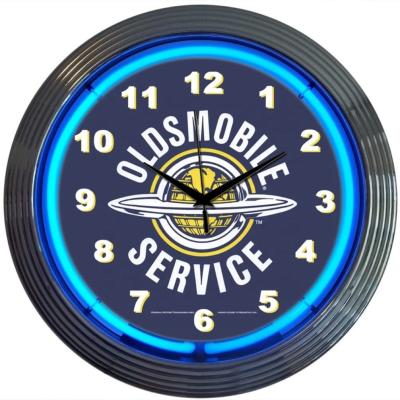 China Antique Style New China Wholesale GM Oldsmobile Service Neon Lamp Clock for sale