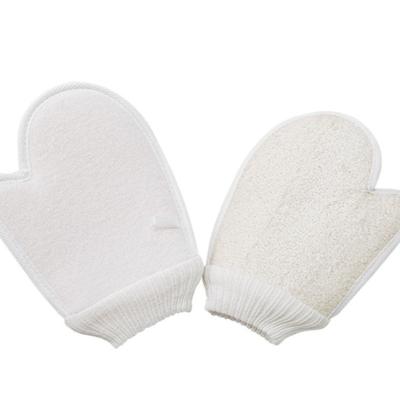 China All Body Soft Natural Bath Sponge Bath Sponge Shower Massage Brush Loofah Sponge Bath Scrubber Soft Natural Glove Bag White OEM Logo for sale