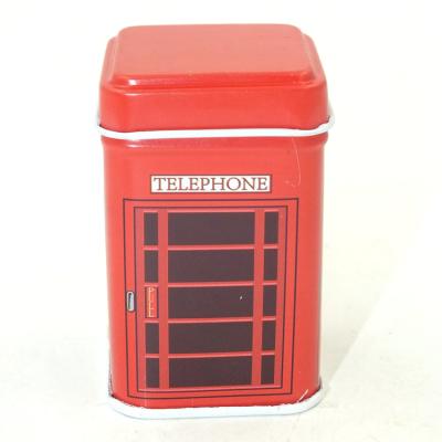 China Mints London Phone Booth Mini Square Size Gift Tin Box for sale