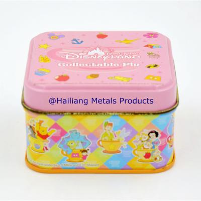 China Cute Custom Pink Mints New Design Printed Packaging Tins For Candy for sale