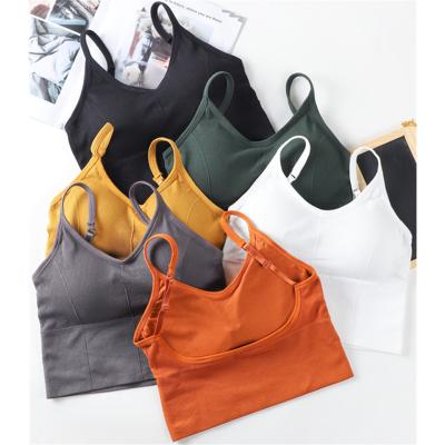 China Breathable Women Push Up Sports Bra Solid Fitness Running Yoga Sport Tops Breathable Cotton Sports Bras for sale