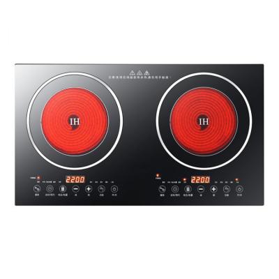 China Hotel 2020 Kitchen appliances built in double burners electric infrared cooker 2 hot plates for sale